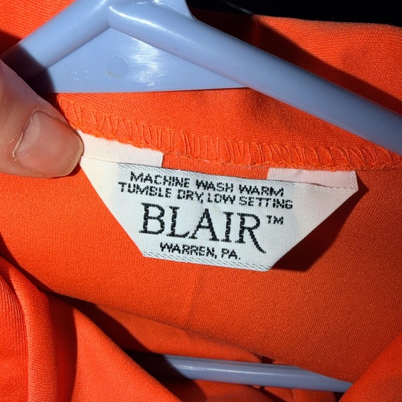 Vintage Blair Orange Button Down Blouse - Picture 4 of 4